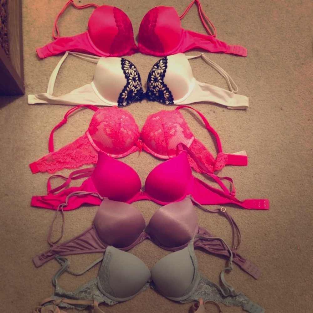 Victoria secret bras, ($5 each, $35 all)